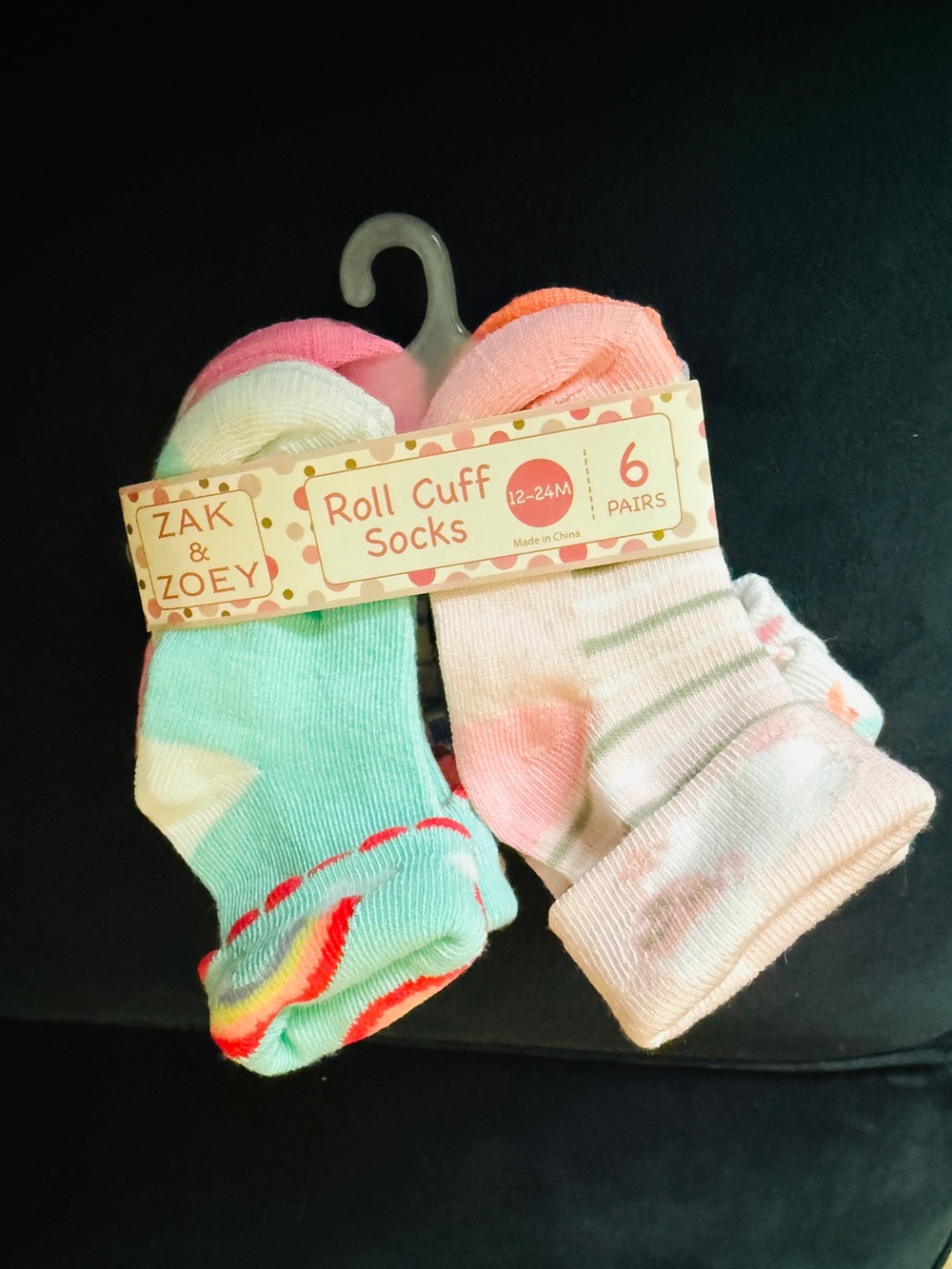 Baby socks size 12- 24 months- 6 pairs